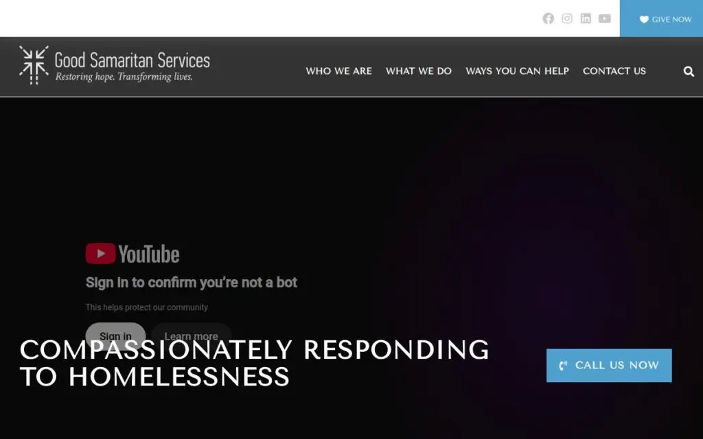 Good Samaritan Services website